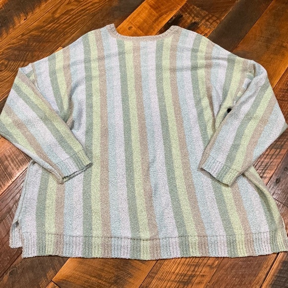 Show Me Your Mumu Atlas Sweater True Blue Stripe Women’s XXL | Oversized Knit Pu - Picture 2 of 5